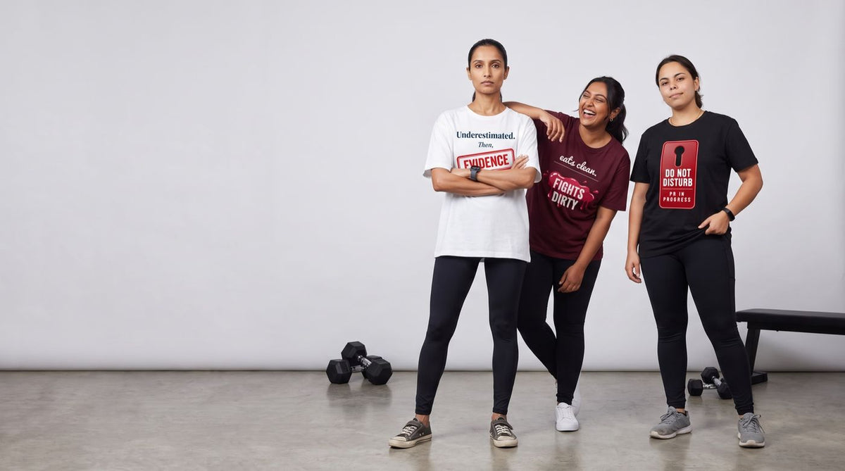 Dhamkee bestselling box fit gym tees for women