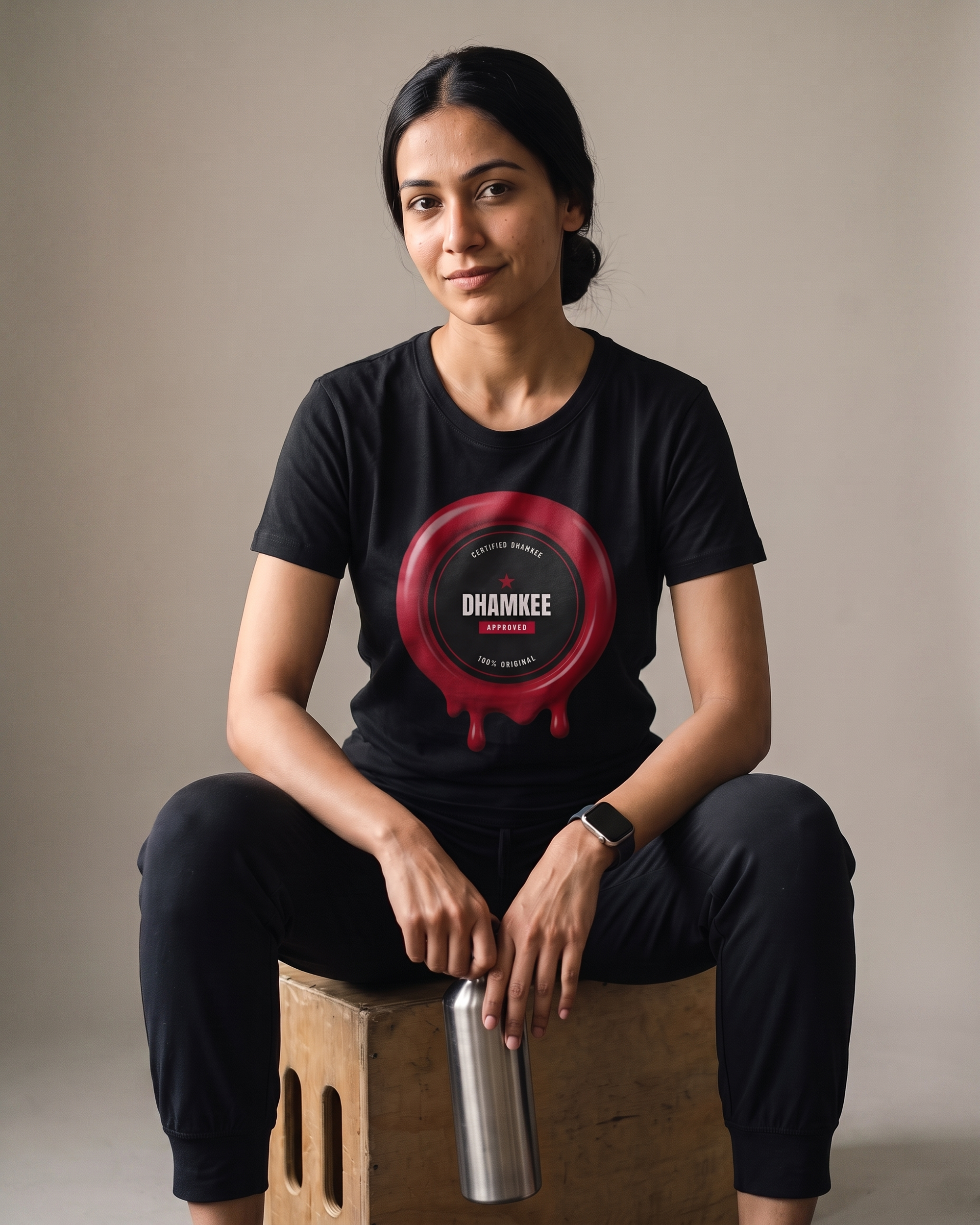 Certified Dhamkee Black Dhamkee gym t shirt