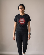 Enter Like A Dhamkee Black Dhamkee gym t shirt action