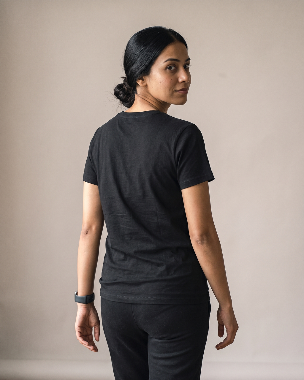 Enter Like A Dhamkee Black Dhamkee gym t shirt back