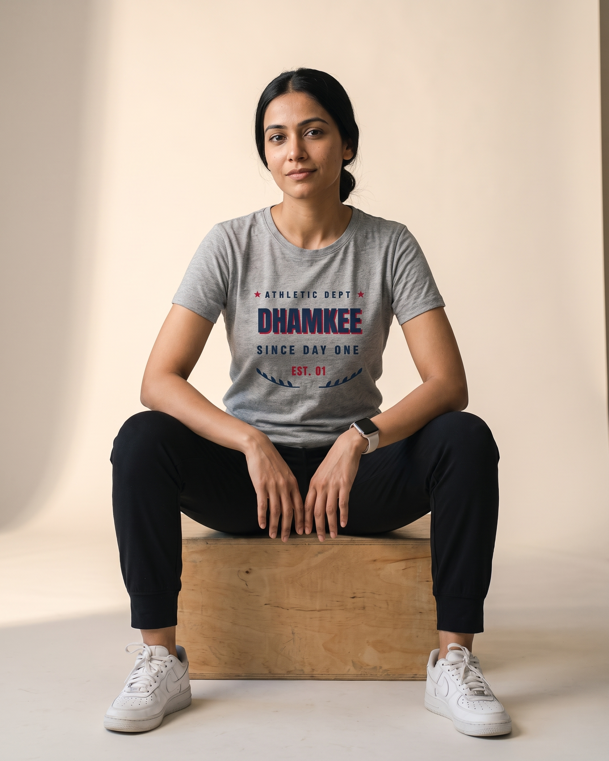 Since Day One Melange Grey Dhamkee gym t shirt