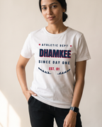 Since Day One White Dhamkee gym t shirt detail