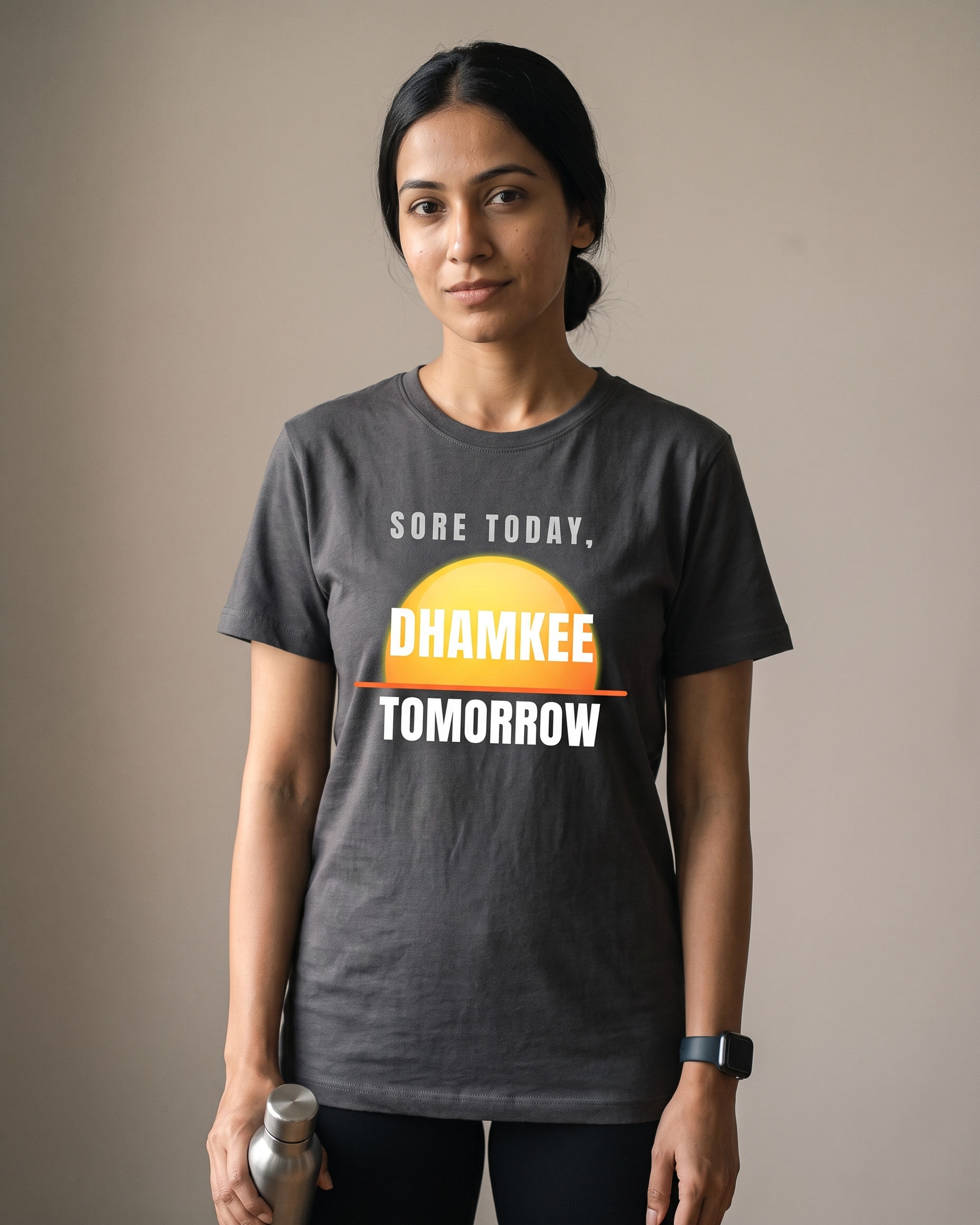 Sore Today Charcoal Grey Dhamkee gym t shirt