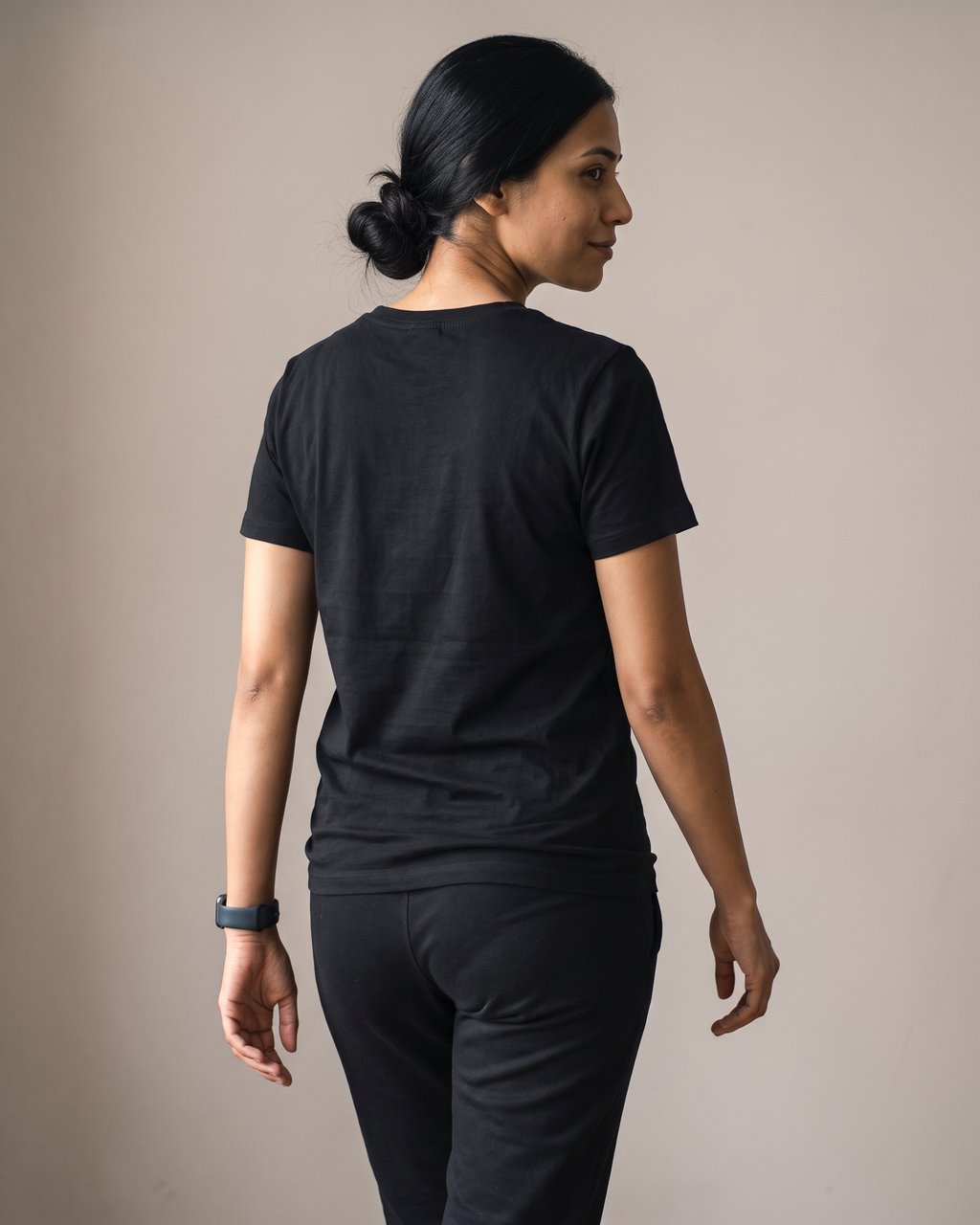 PRs Over Apologies Black Dhamkee gym t shirt back