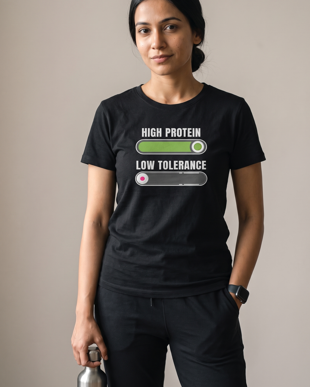 Low Tolerance Black Dhamkee gym t shirt detail