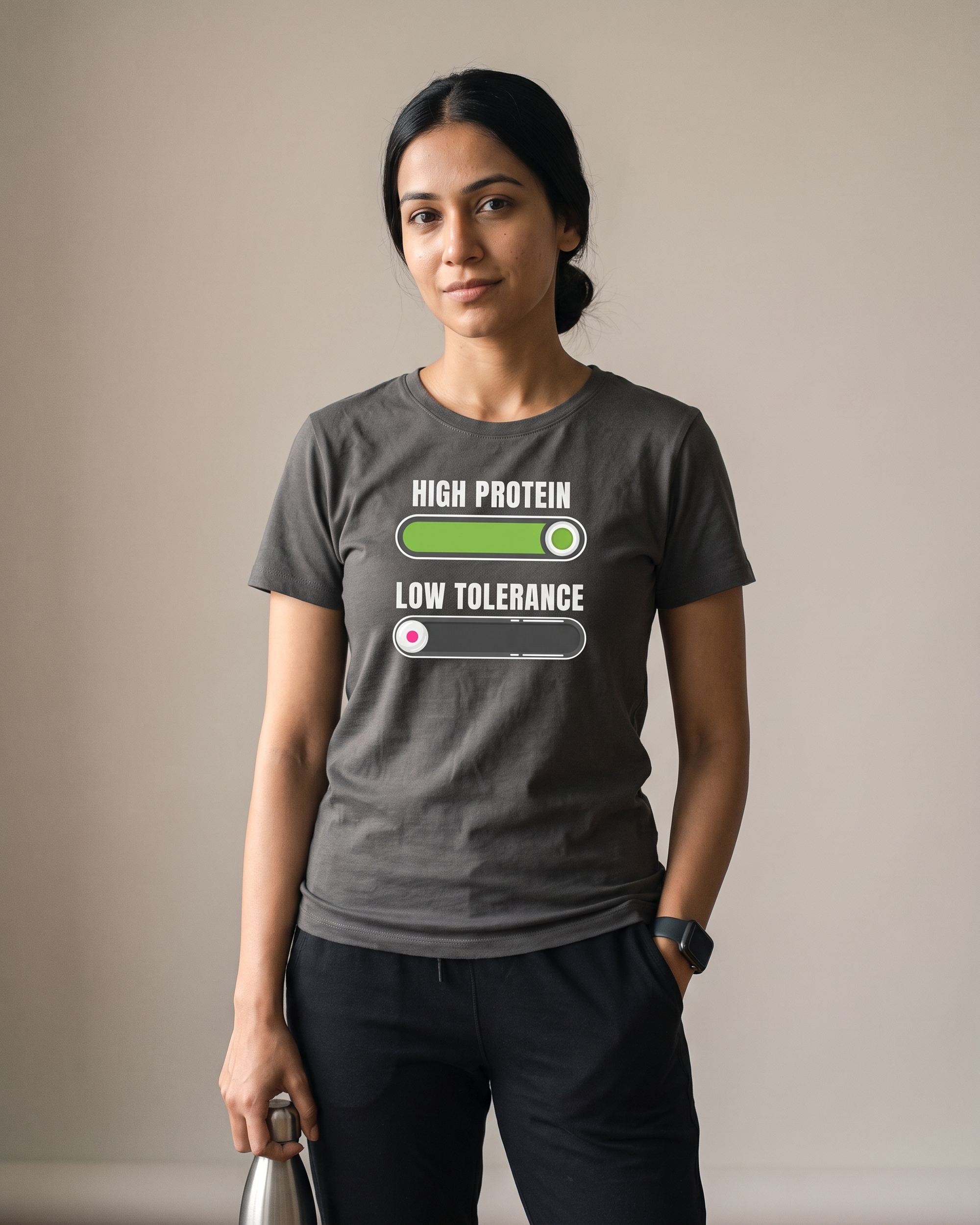Low Tolerance Charcoal Grey Dhamkee gym t shirt