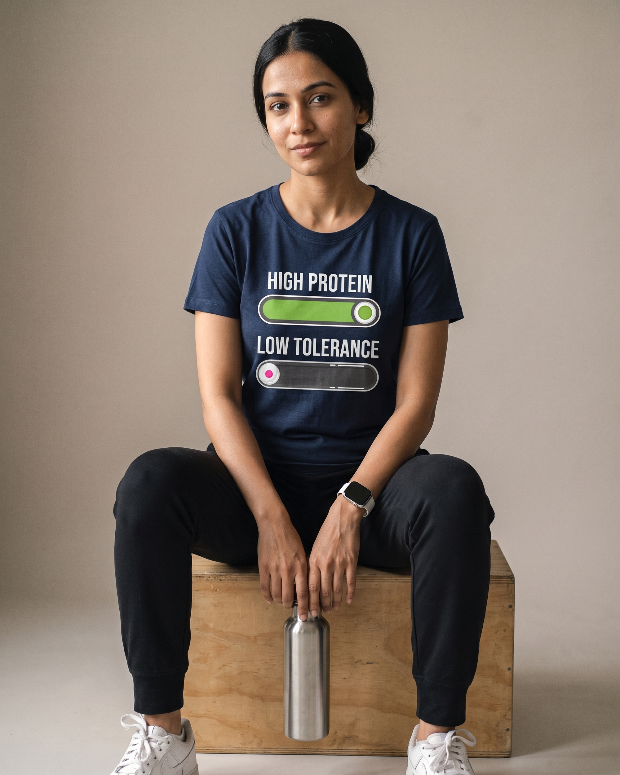 Low Tolerance Navy Blue Dhamkee gym t shirt