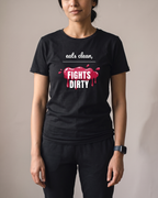 Fights Dirty Black Dhamkee gym t shirt half