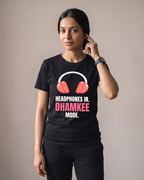 Headphones In Black Dhamkee gym t shirt action