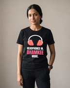 Headphones In Black Dhamkee gym t shirt
