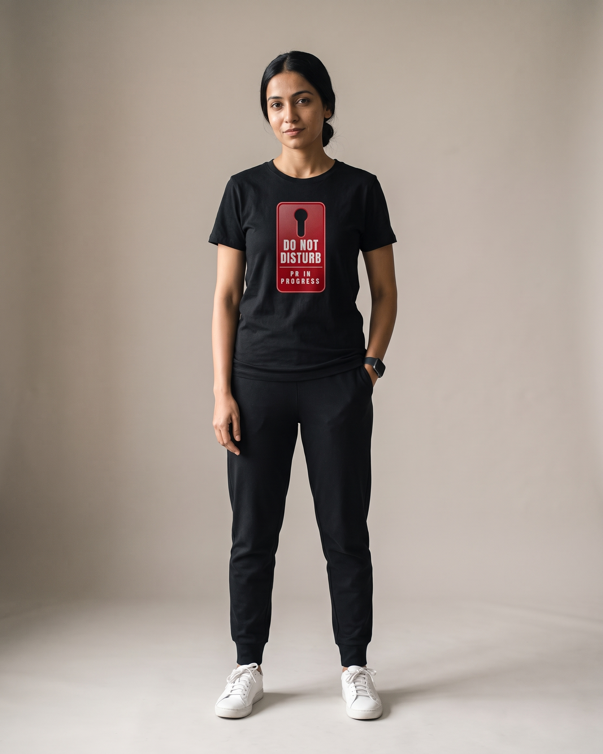 Do Not Disturb Black Dhamkee gym t shirt