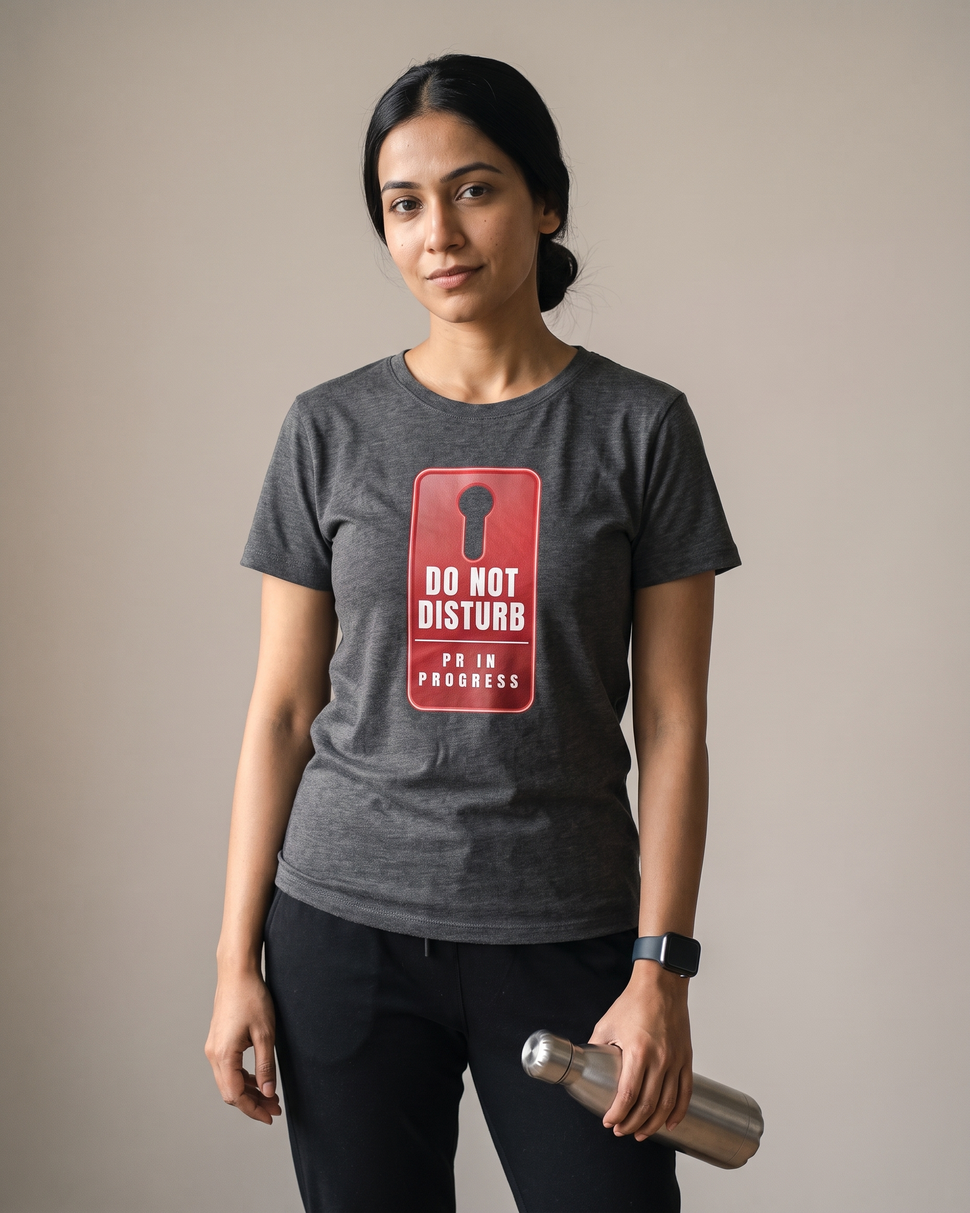 Do Not Disturb Charcoal Grey Dhamkee gym t shirt