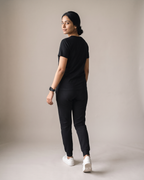 Not Here To Chat Black Dhamkee gym t shirt back