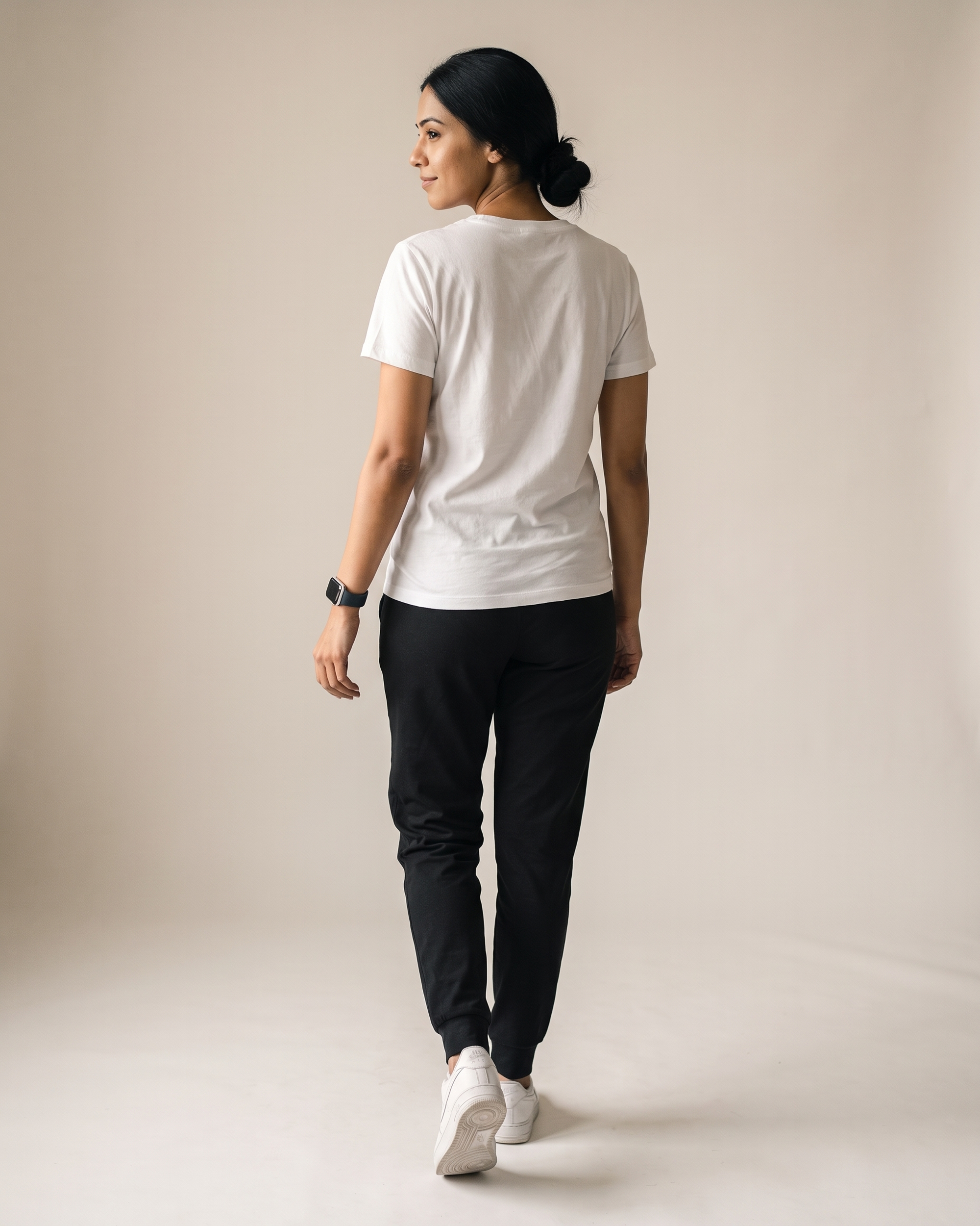 Never Met Rest Day White Dhamkee gym t shirt back