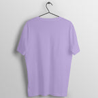 Squats & Regrets box fit gym t shirt for women in Iris Lavender, back view