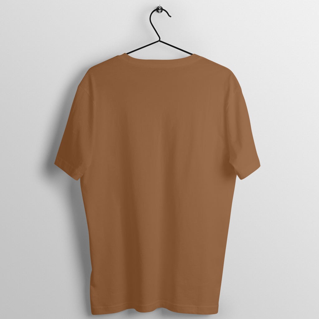 Low Impact High Opinion Chocolate Brown gym t shirt back