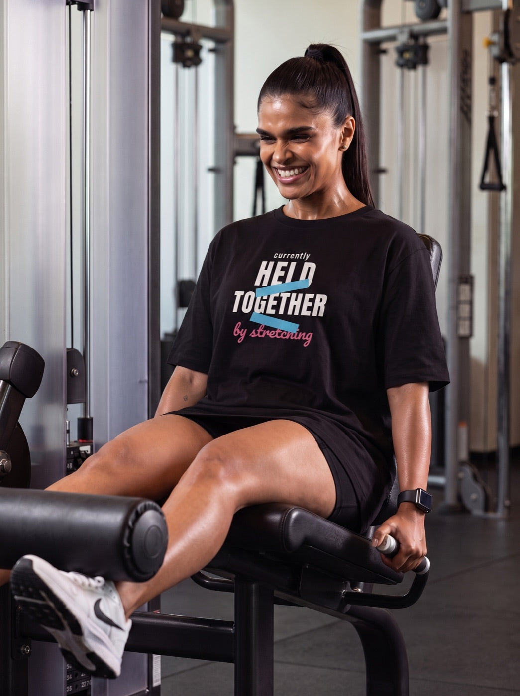 Held By Stretching leg day banner