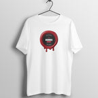 Certified Dhamkee box fit gym t shirt for women in White, front view