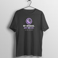 Just Mid-Set box fit gym t shirt for women in Black, front view