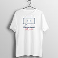 Gym Doesn't Talk Back box fit gym t shirt for women in White, front view