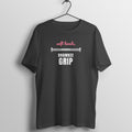 Dhamkee Grip box fit gym t shirt for women in Black, front view