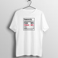Protein & Pettiness box fit gym t shirt for women in White, front view
