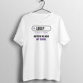 Missing Legs box fit gym t shirt for women in White, front view