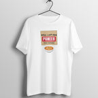 Will Lift For Paneer box fit gym t shirt for women in White, front view