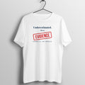 Underestimated box fit gym t shirt for women in White, front view