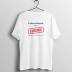 Underestimated box fit gym t shirt for women in White, front view