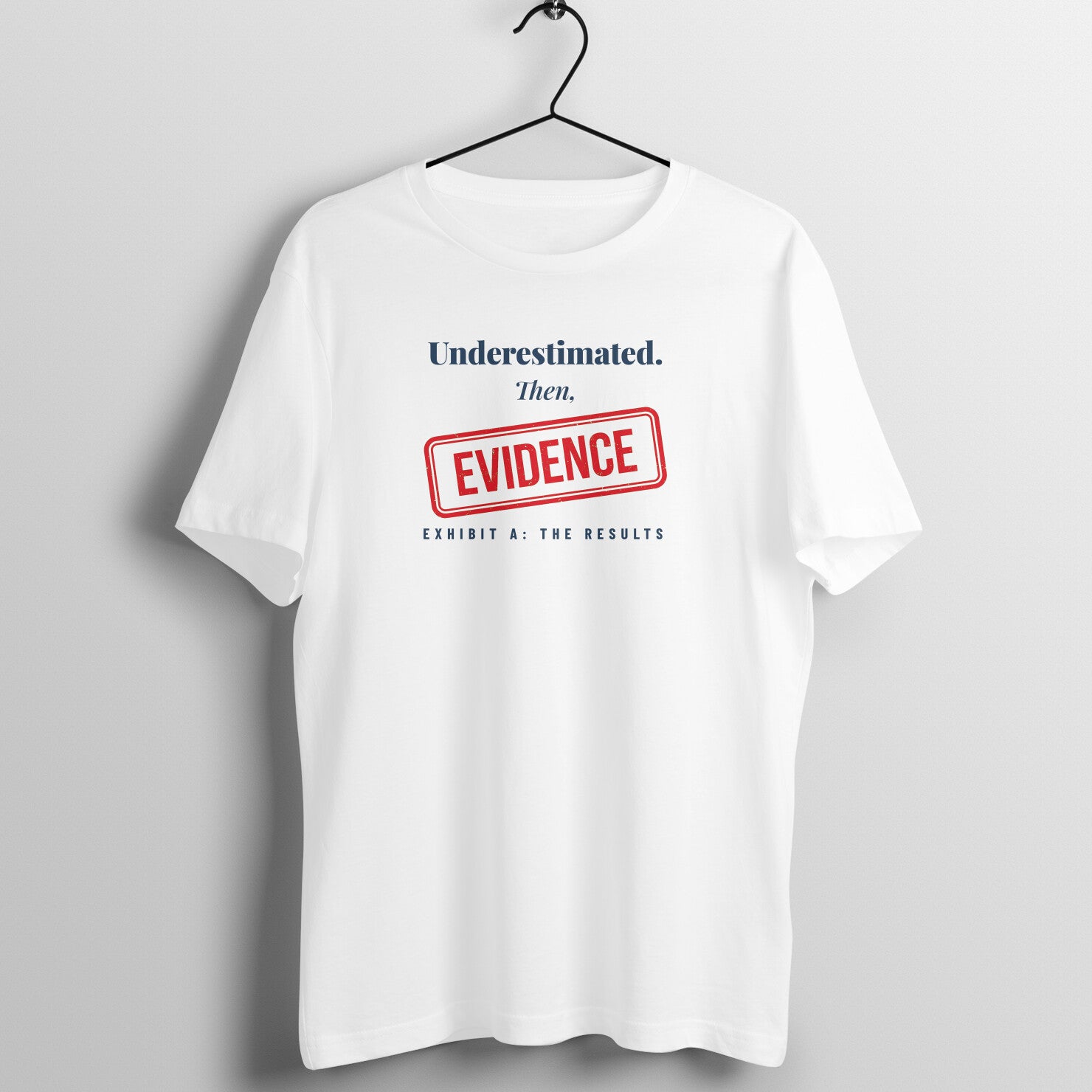 Underestimated box fit gym t shirt for women in White, front view