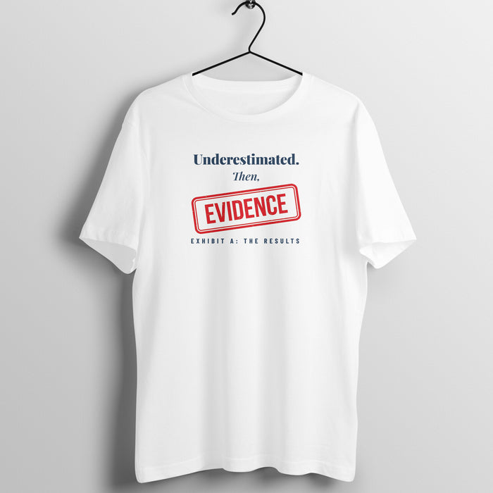 Underestimated box fit gym t shirt for women in White, front view