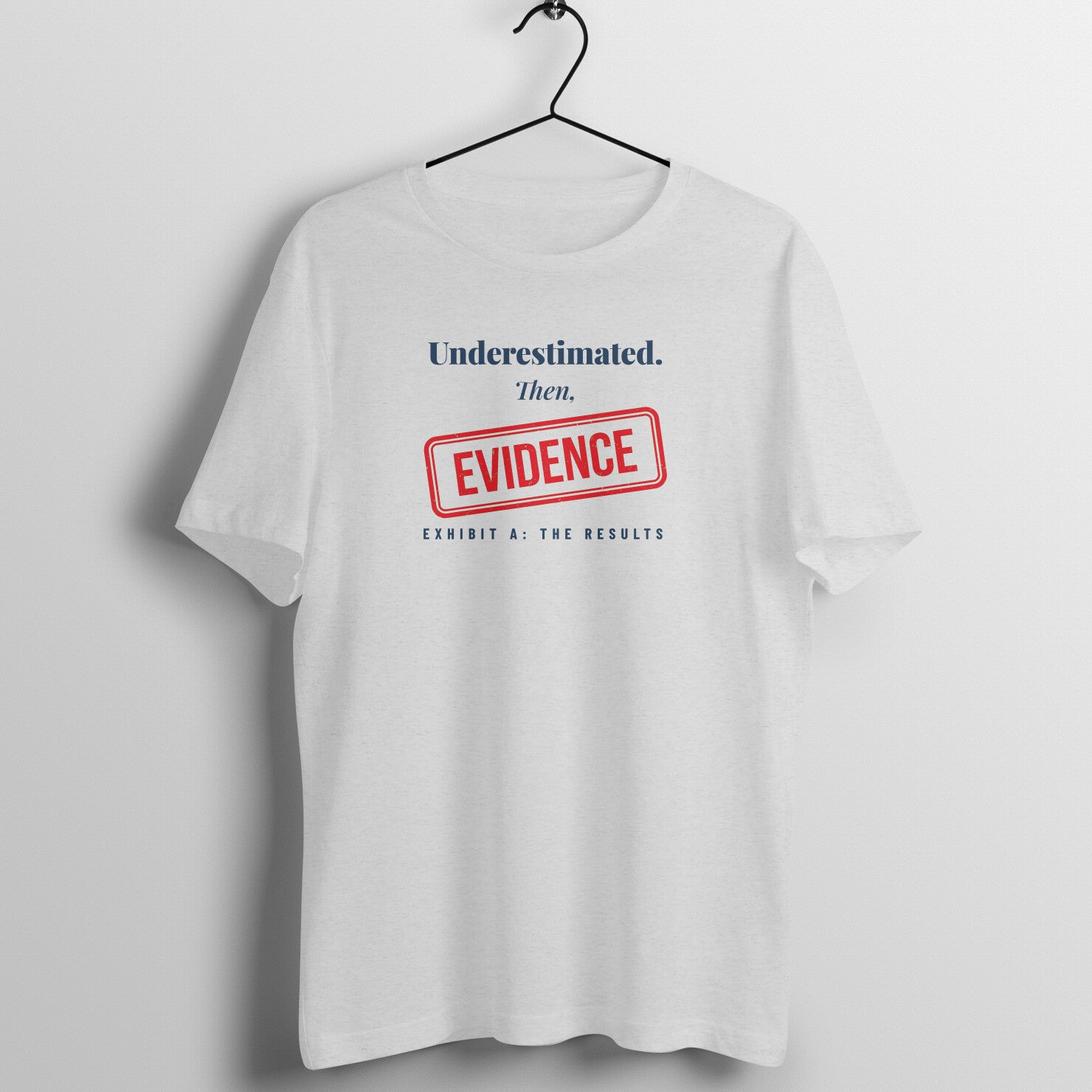 Underestimated box fit gym t shirt for women in Melange Grey, front view