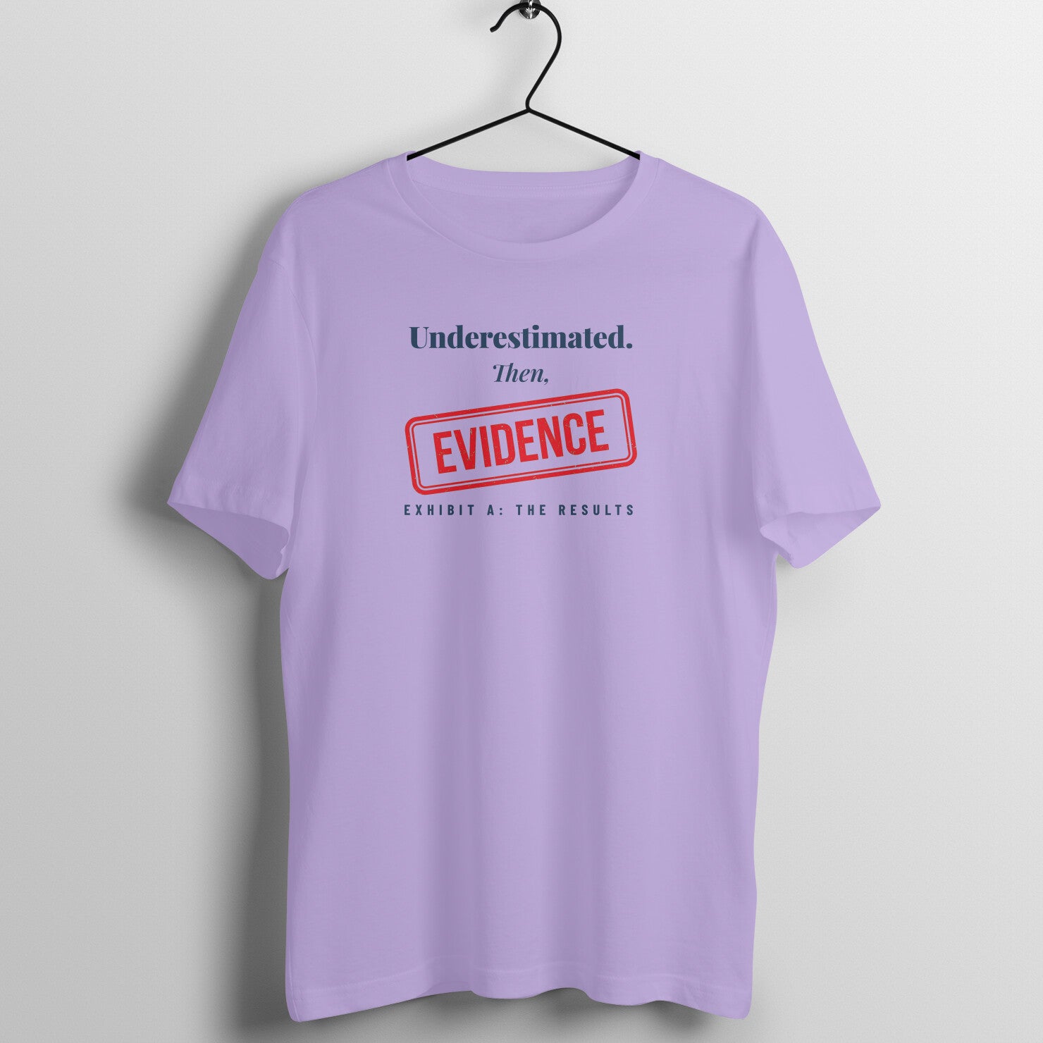 Underestimated box fit gym t shirt for women in Iris Lavender, front view