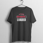 Not Lucky, Loaded box fit gym t shirt for women in Black, front view