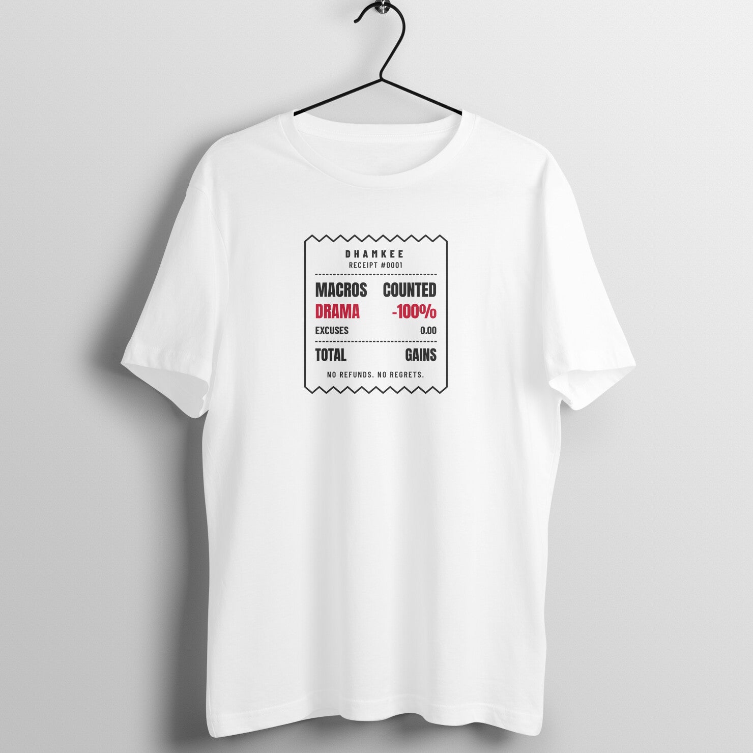 Drama Discounted box fit gym t shirt for women in White, front view