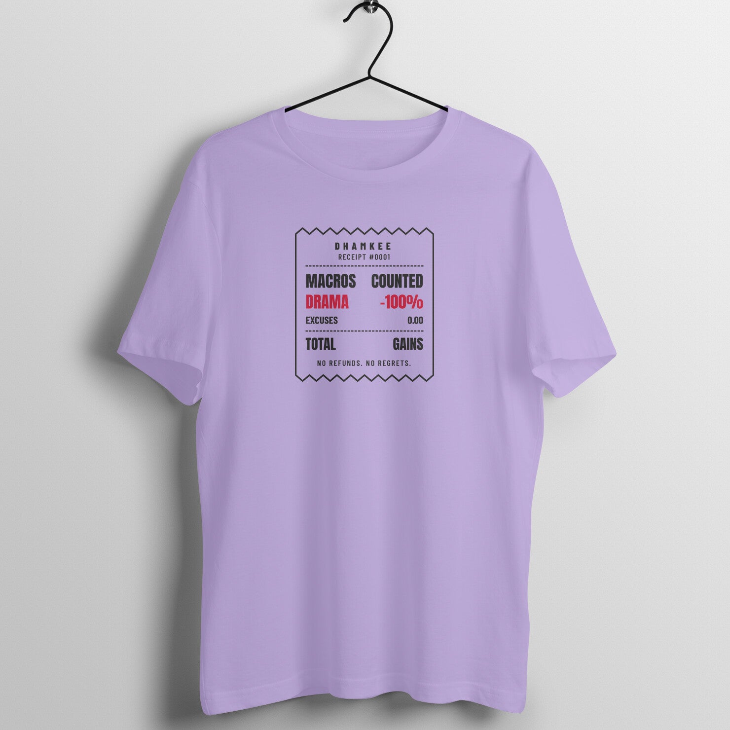 Drama Discounted box fit gym t shirt for women in Iris Lavender, front view