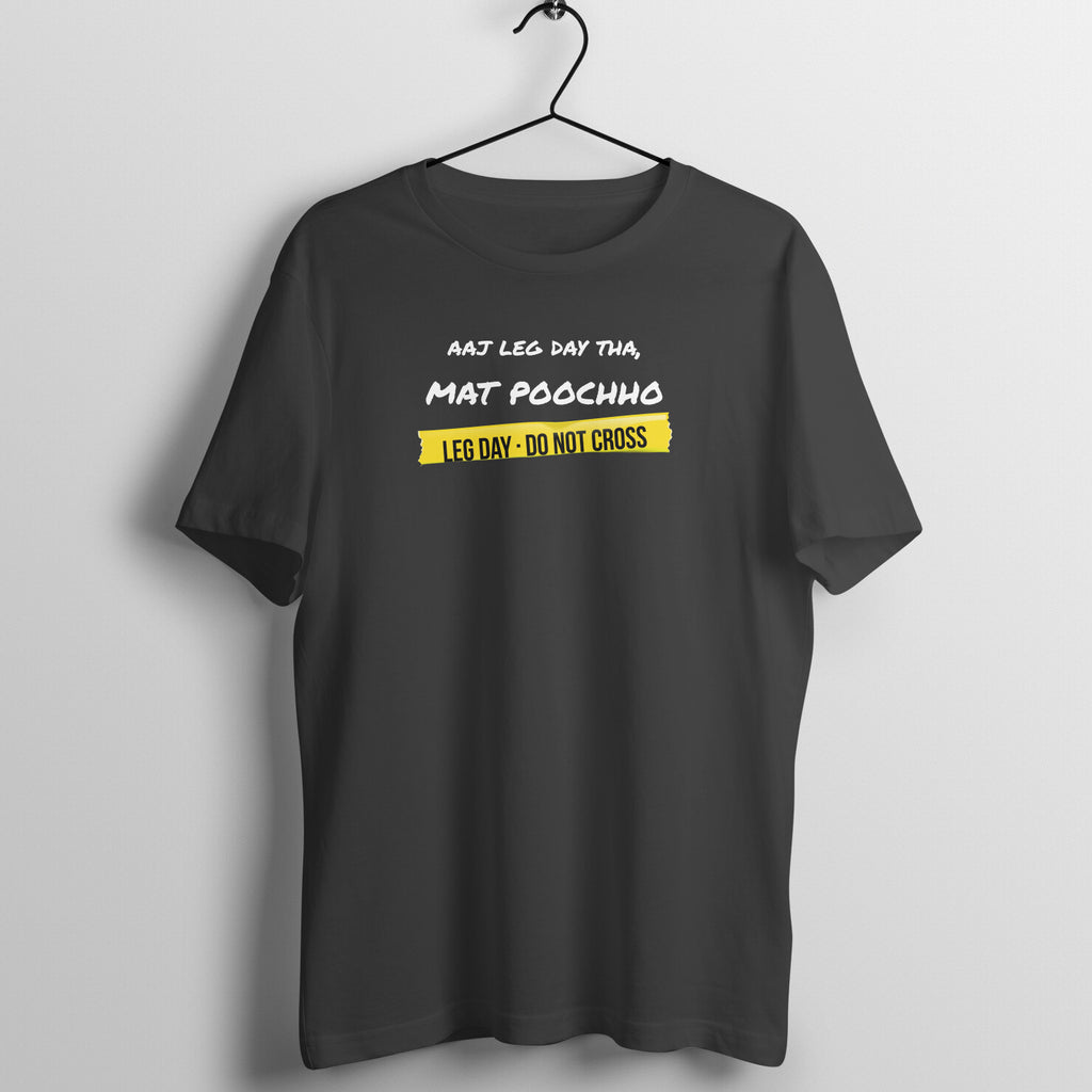 Mat Poochho box fit gym t shirt for women in Black, front view