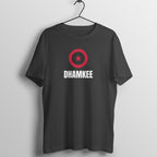 The Dhamkee Star Black gym t shirt front