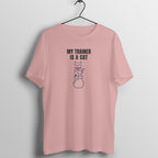 My Trainer Is A Cat Pastel Dusty gym t shirt front