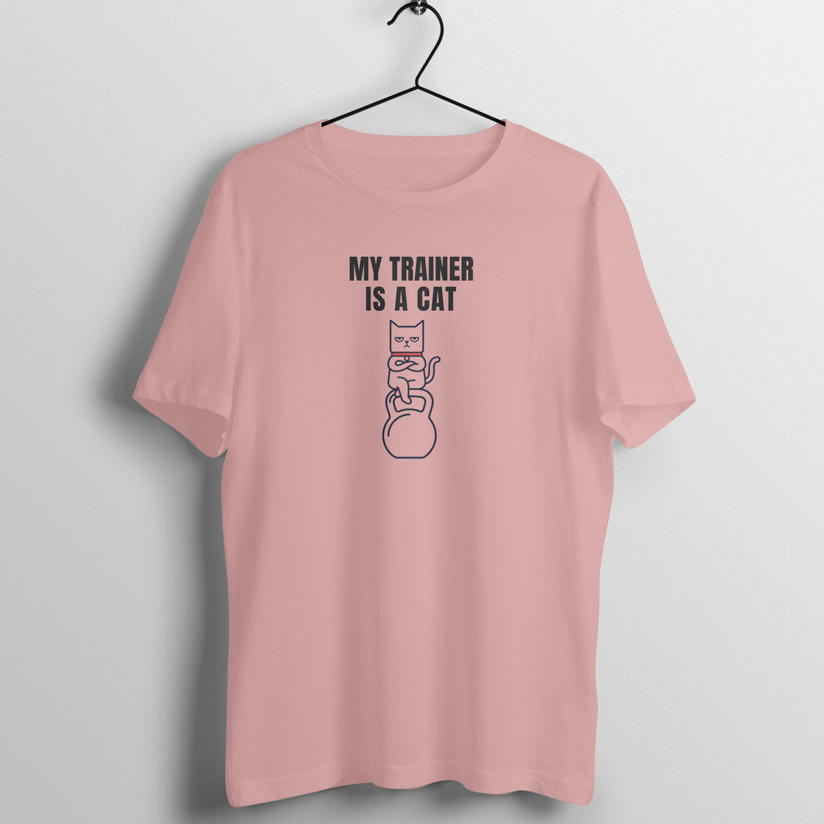 My Trainer Is A Cat Pastel Dusty gym t shirt front