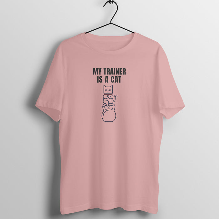 My Trainer Is A Cat Pastel Dusty gym t shirt front