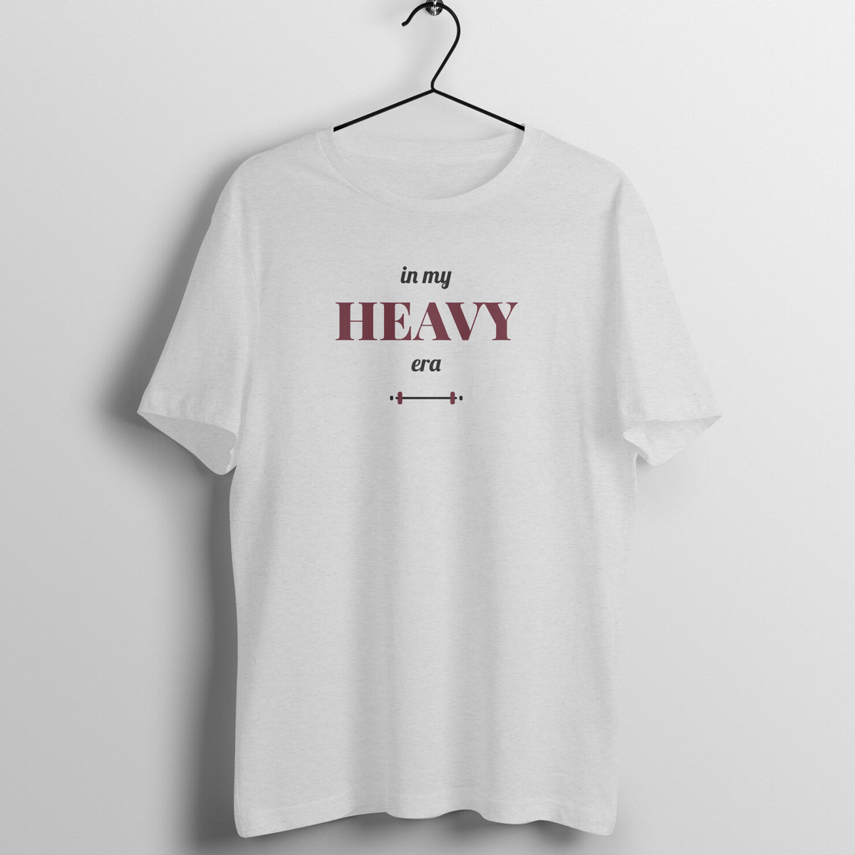 In My Heavy Era Melange Grey gym t shirt front
