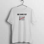 One More Rep Melange Grey gym t shirt front