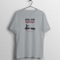 Hotel Gym Survivor Silver Frost gym t shirt front