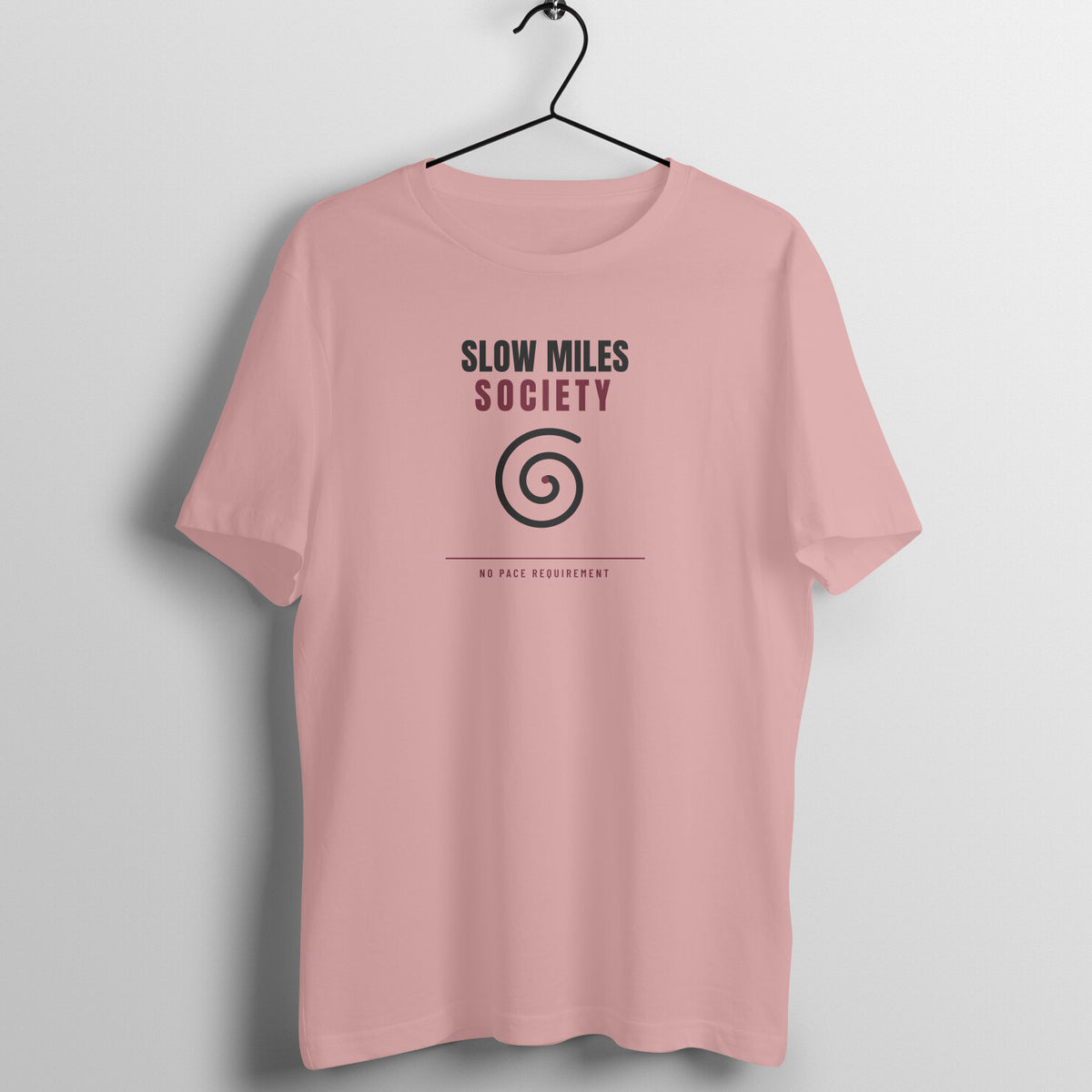 Slow Miles Society Pastel Dusty gym t shirt front