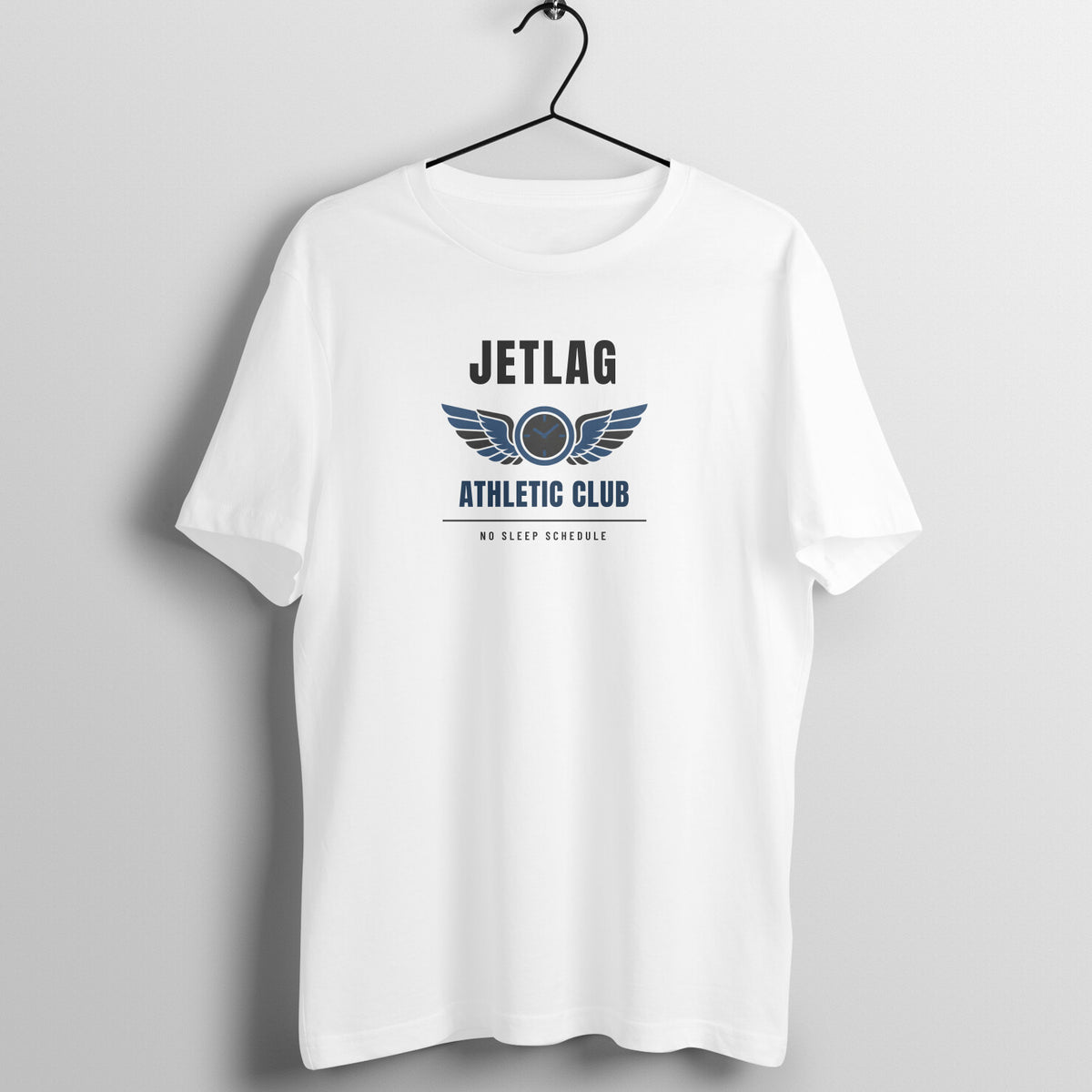 Jetlag Athletic Club White gym t shirt front