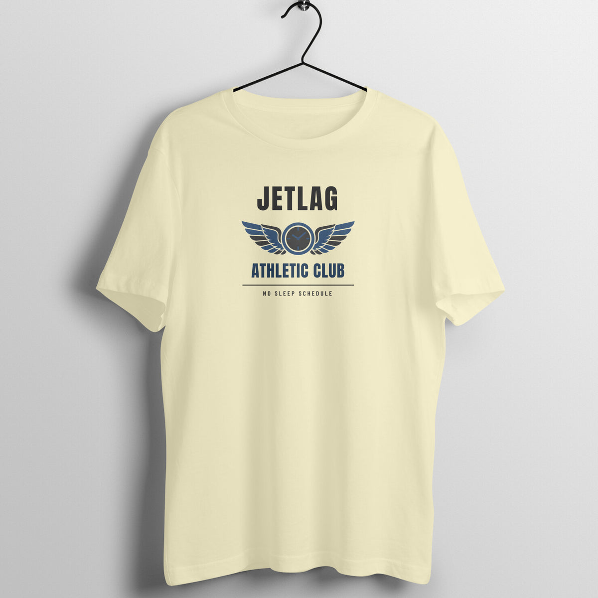 Jetlag Athletic Club Almond gym t shirt front