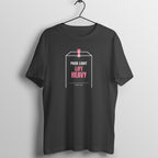 Pack Light Lift Heavy Black gym t shirt front