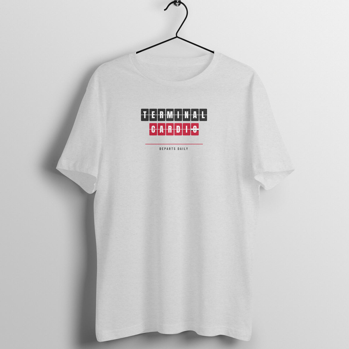 Terminal Cardio Melange Grey gym t shirt front